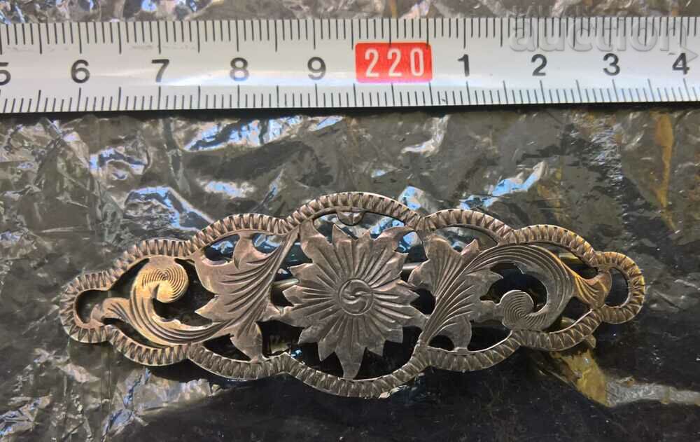 Silver vintage hairpin brooch