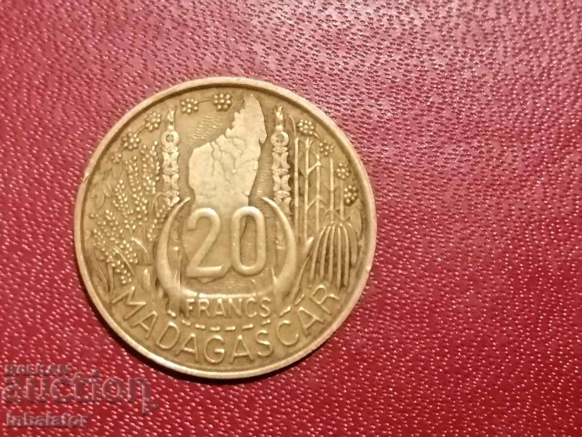 1953 год Мадагаскар 20 франка