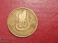 1953 год Мадагаскар 20 франка