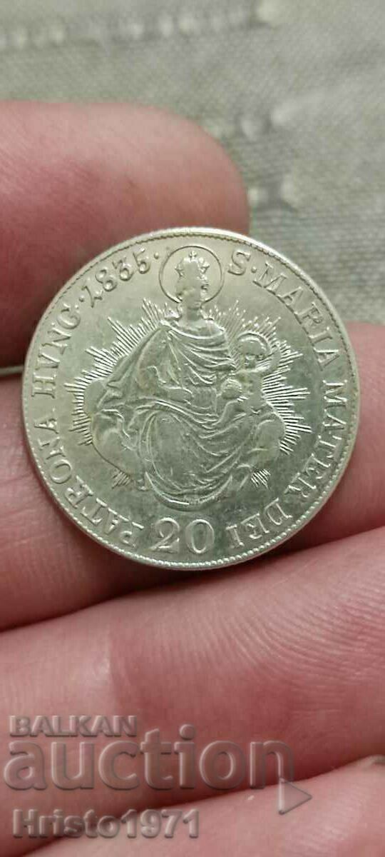 20 Kreuzer 1835 Ουγγαρία 20 Kreuzer 1835 Ουγγαρία