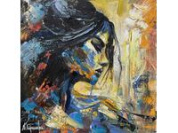 Denica Garel oil 30/30 "The girl with colorful dreams"