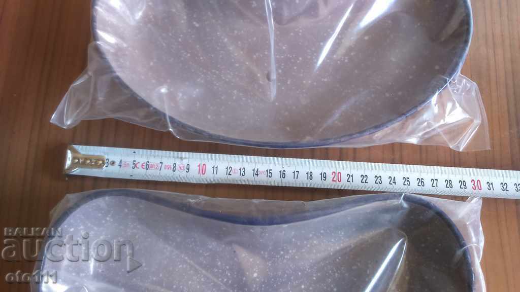 OLD MEDICAL, ENAMELED BASINS - 2 pieces with price 20.00 BGN | € 10.23