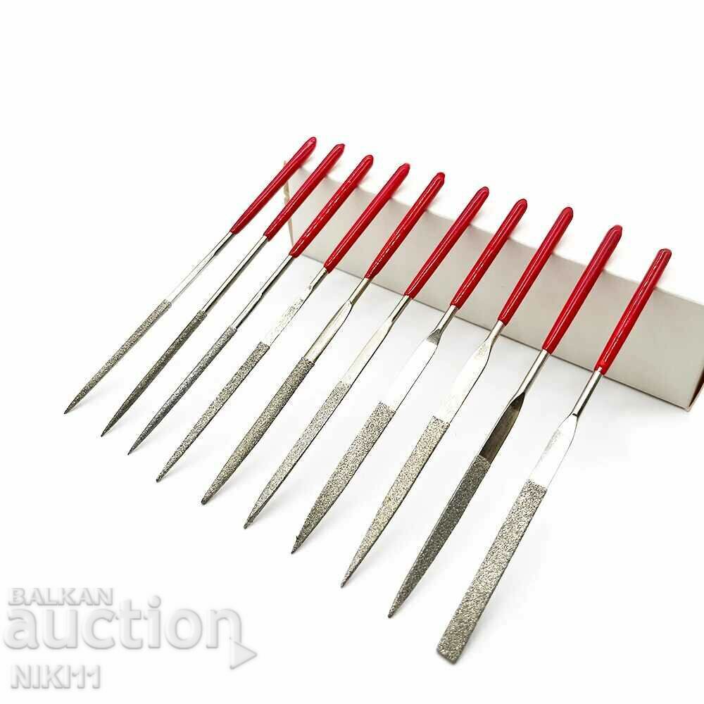 10 pieces Diamond files, small files with different profiles with price 18.00 BGN | € 9.20 10 pieces Diamond files, small files with different profiles with price 18.00 BGN | € 9.20