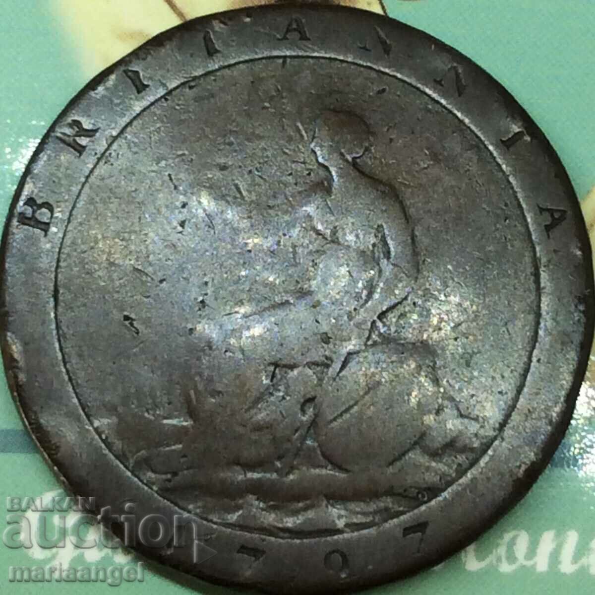 Marea Britanie 1 penny 1797 George IV 26,86g 36mm