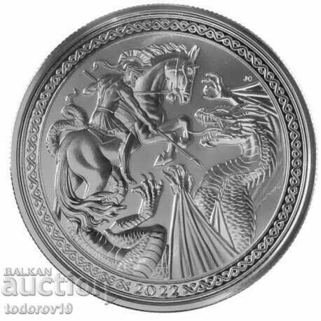 1 oz argint St. George and the Dragon 2022 - ost. Ascensiune