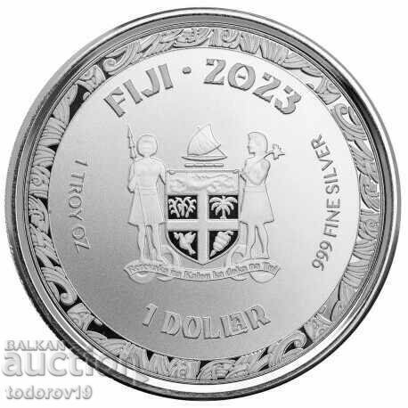 Silver 1 oz fish Koi 2023 - island Fiji with price 127.99 BGN | € 65.44