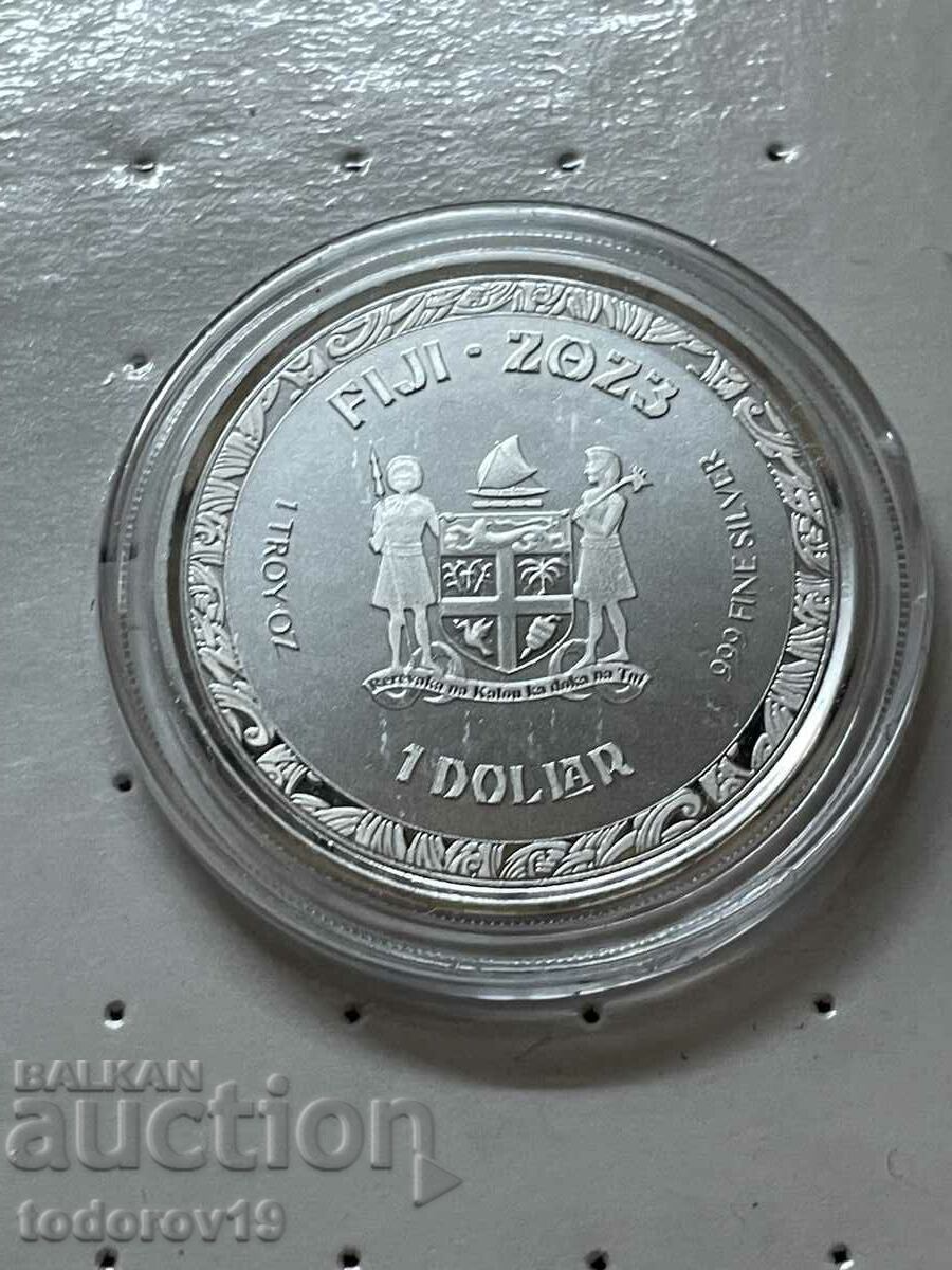 Delivery of Silver 1 oz fish Koi 2023 - island Fiji