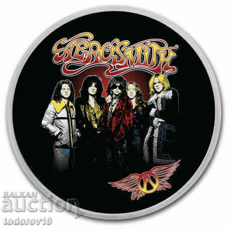 Silver 1 oz AEROSMITH - 50 years on stage - 2023 ost. Niue with price 147.99 BGN | € 75.67