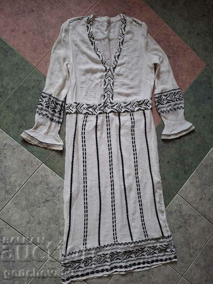 Γυναικείο μακρύ πουκάμισο φόρεμα με κέντημα