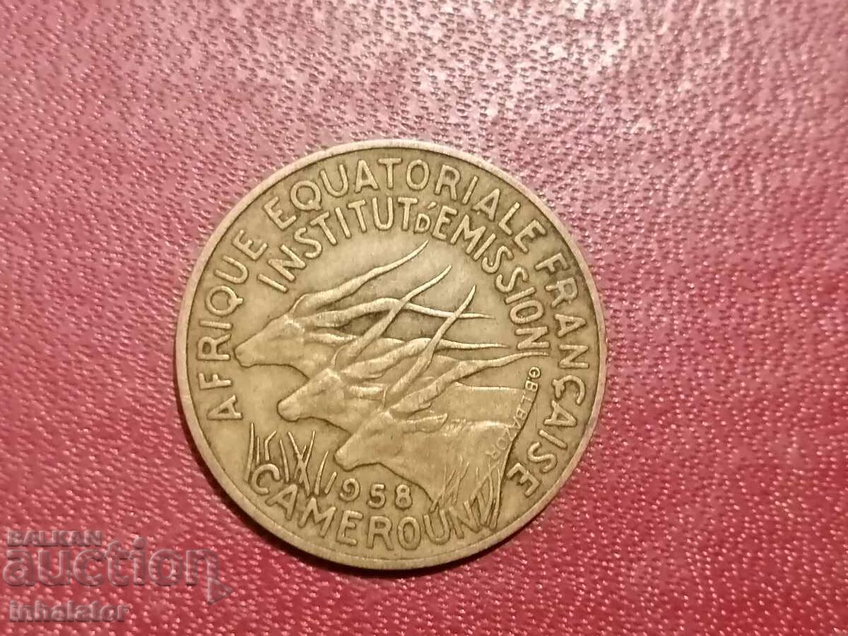 Cameroon 10 francs 1958