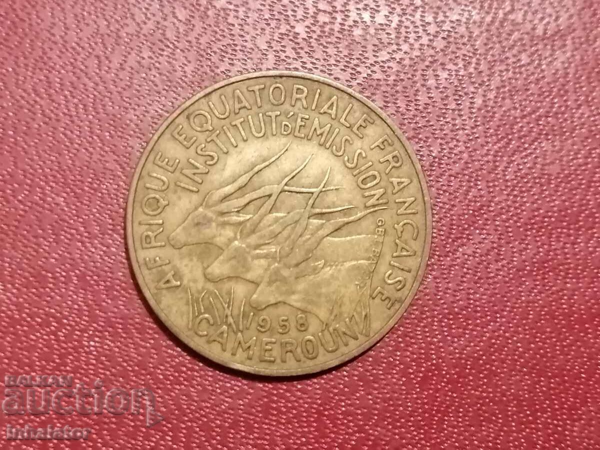 Cameroon 10 francs 1958
