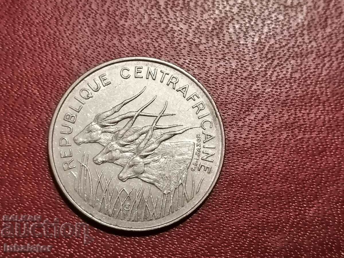 King 100 francs 1975 Central African Republic