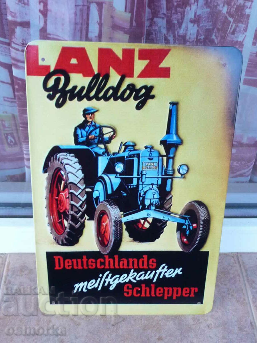 Tractor cu plăci metalice LANZ Bulldog Lanz Bulldog șofer tractor cu preț 18.00 BGN | € 9.20 Tractor cu plăci metalice LANZ Bulldog Lanz Bulldog șofer tractor cu preț 18.00 BGN | € 9.20