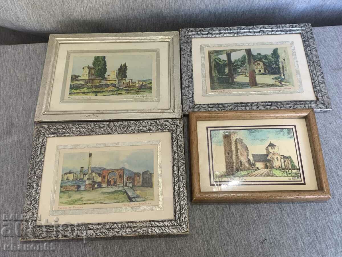 lot of small paintings