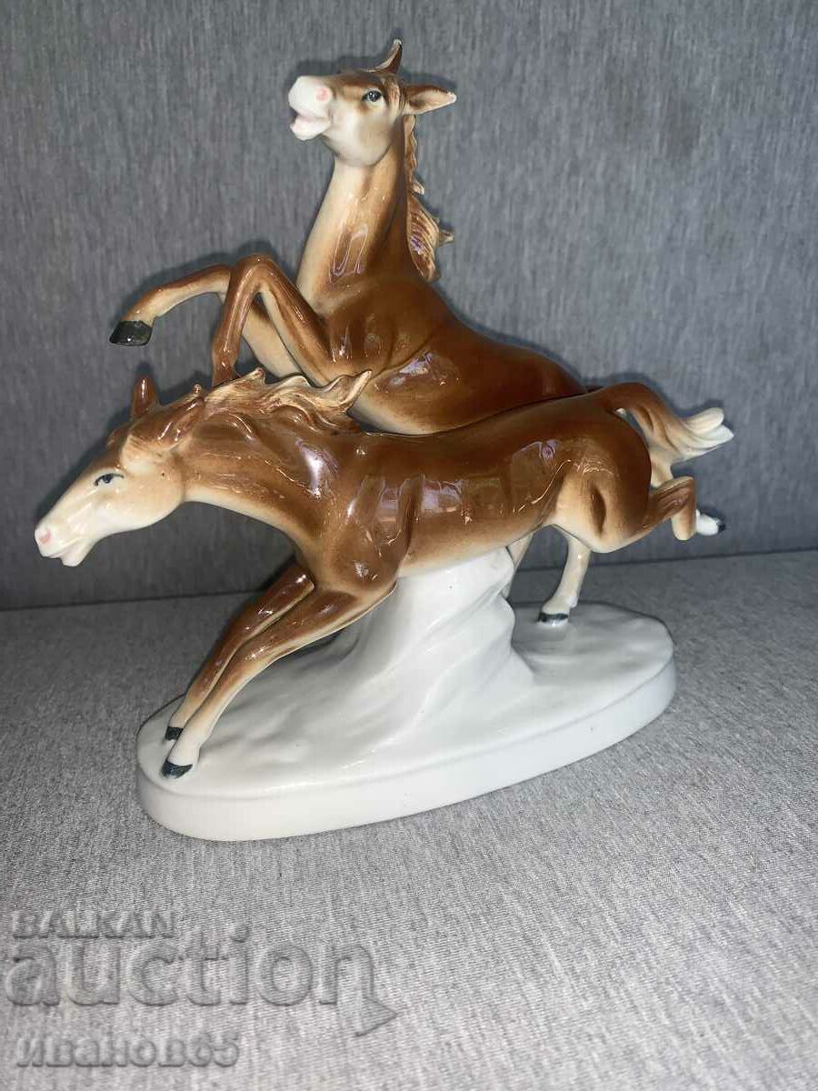 old porcelain horse figure