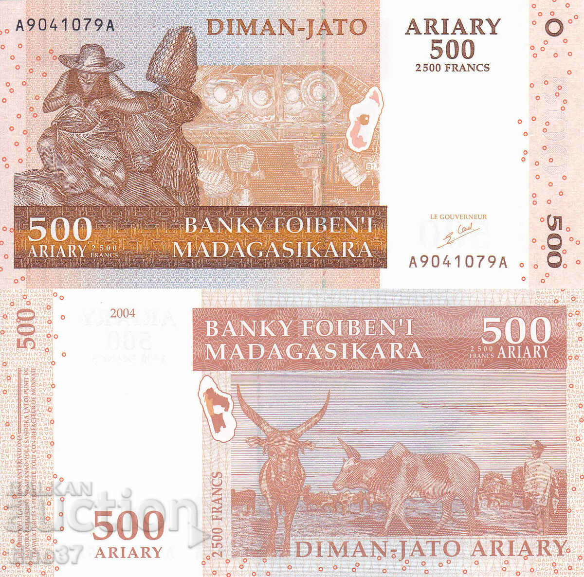 tino37- MADAGASCAR - 500 ARYARS - 2004 - UNC