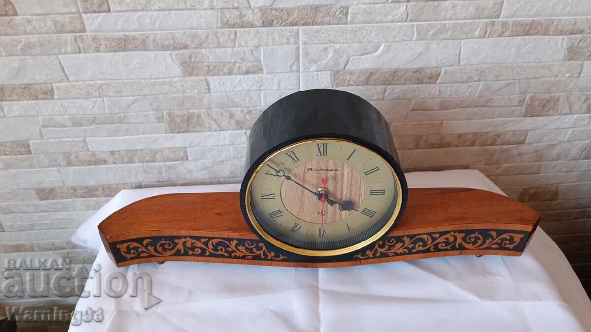 Old Russian desk clock - Yantar / Jantar - Made in USSR with price 110.00 BGN | € 56.24 Old Russian desk clock - Yantar / Jantar - Made in USSR with price 110.00 BGN | € 56.24