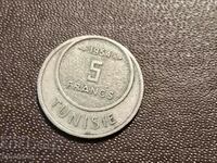 1954 Tunisia 5 franci