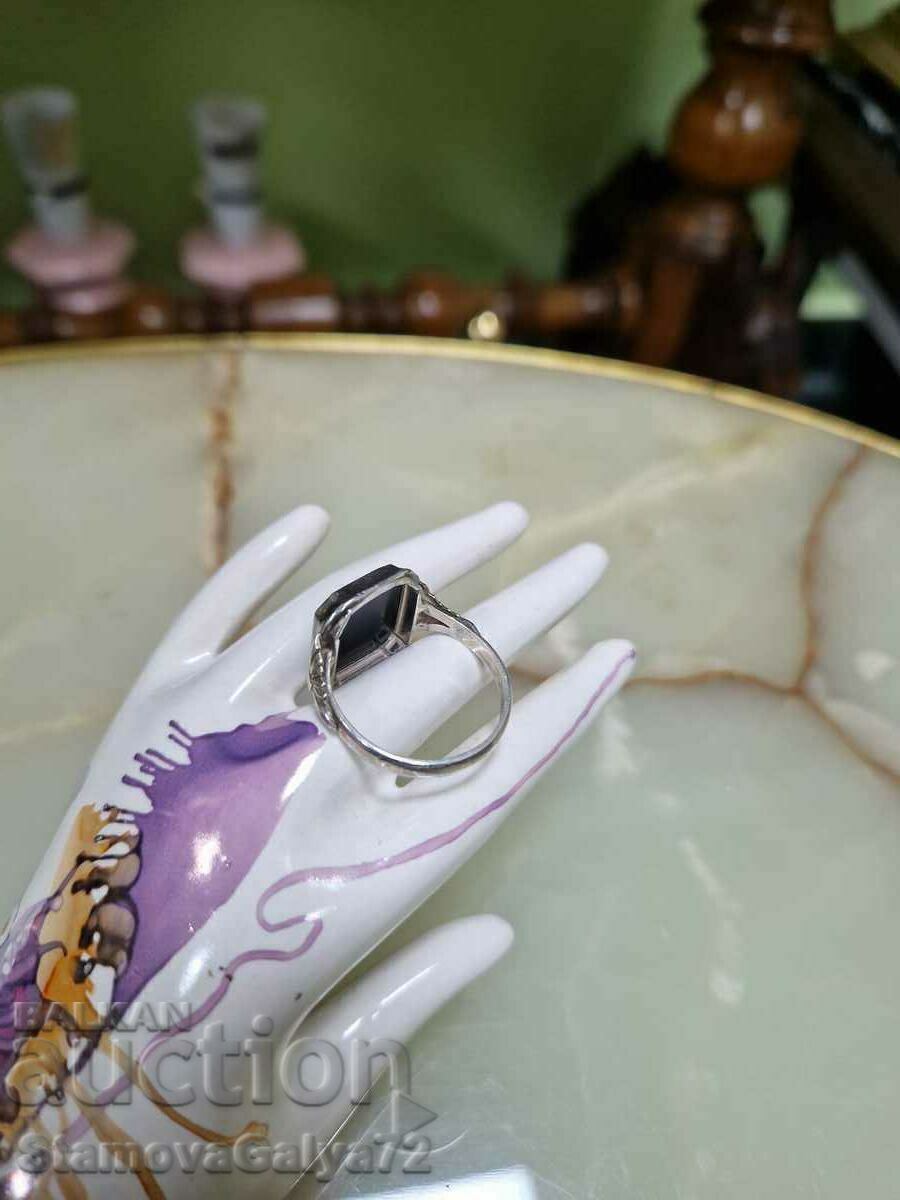 Inel antic, unic, cu onix negru - 6 Inel antic, unic, cu onix negru - 6