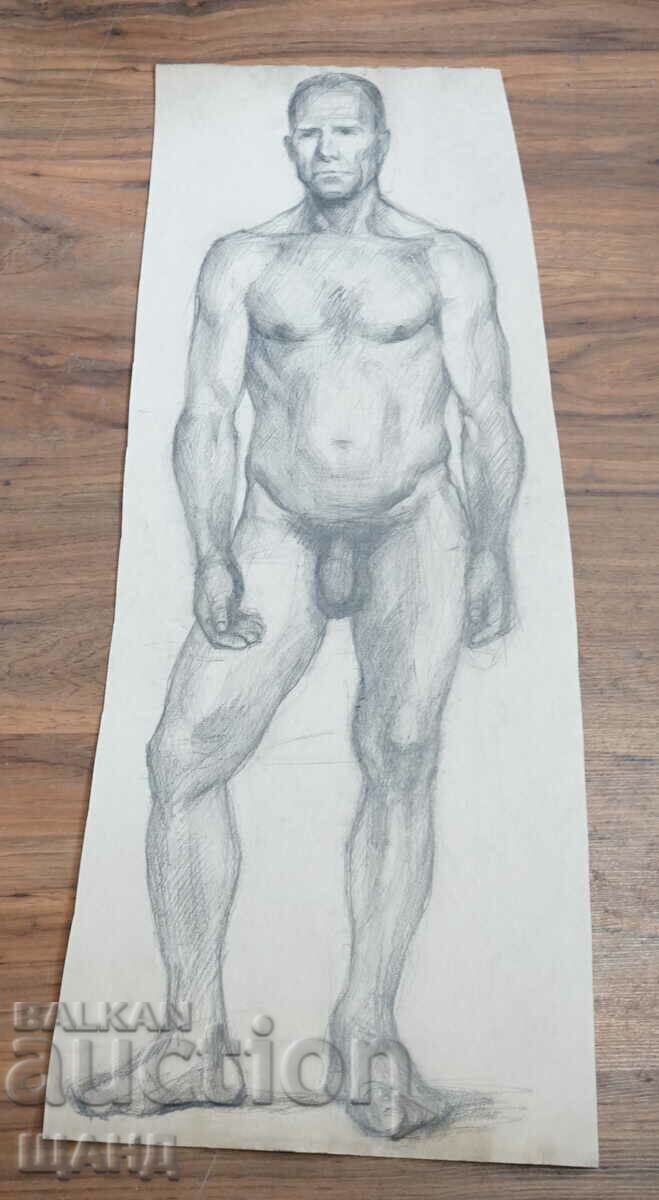 Ερωτικό γυμνό σώμα με μολύβι Old Master