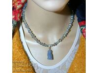 Choker with semi-precious stone + jacket gift M