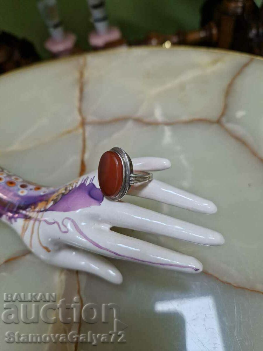 A lovely antique silver carnelian ring with price 130.00 BGN | € 66.47 A lovely antique silver carnelian ring with price 130.00 BGN | € 66.47