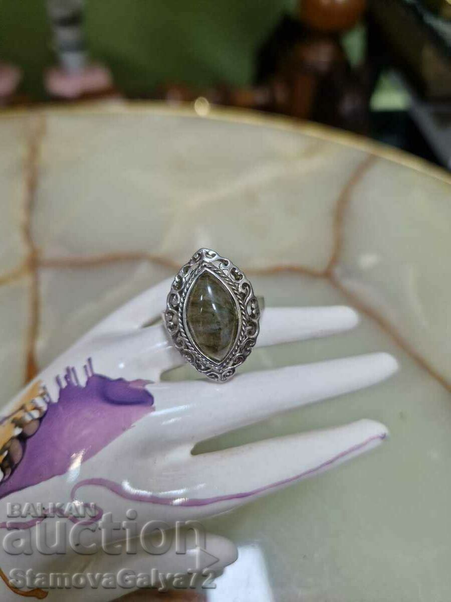 Auction Very beautiful silver ring with rutile quartz Auction Very beautiful silver ring with rutile quartz
