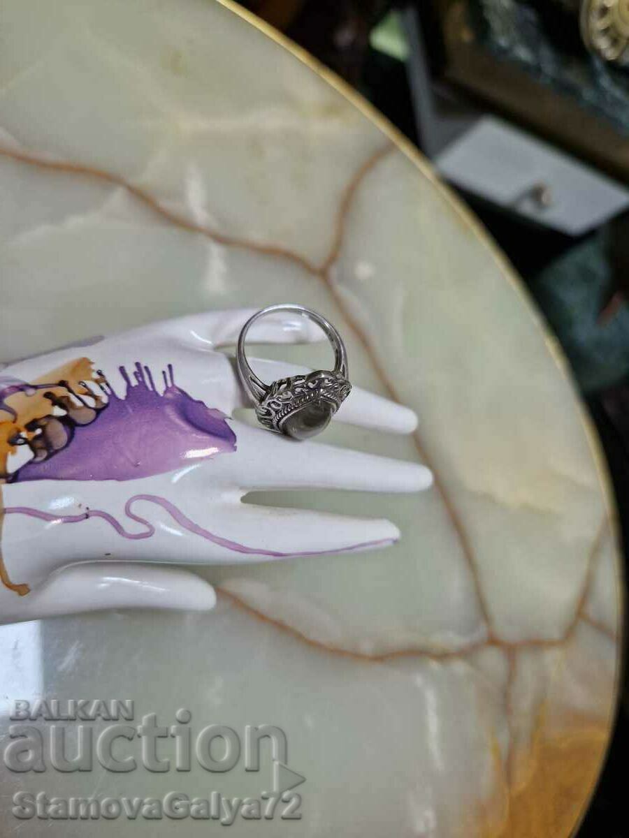 Very beautiful silver ring with rutile quartz - 7 Very beautiful silver ring with rutile quartz - 7