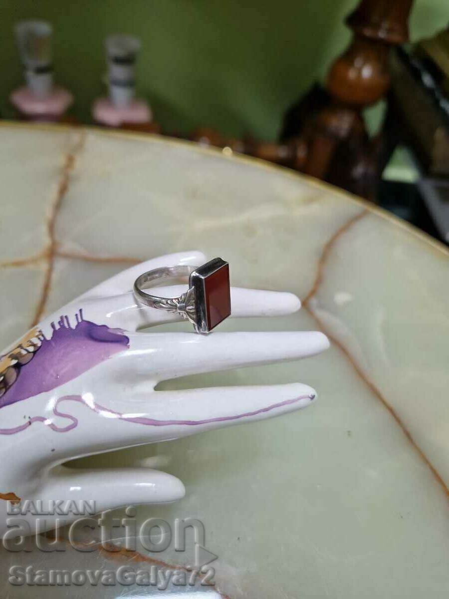 Delivery of A great antique silver carnelian ring