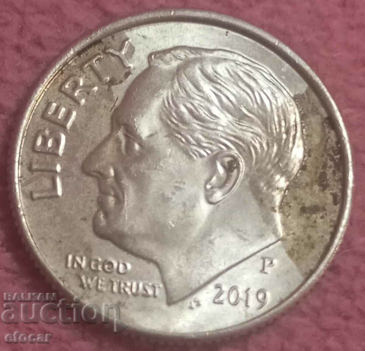 10 cents USA 2019 letter R with price 1.00 BGN | € 0.51 10 cents USA 2019 letter R with price 1.00 BGN | € 0.51