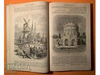 Old Book French Magazine με πολλές εικονογραφήσεις 1859