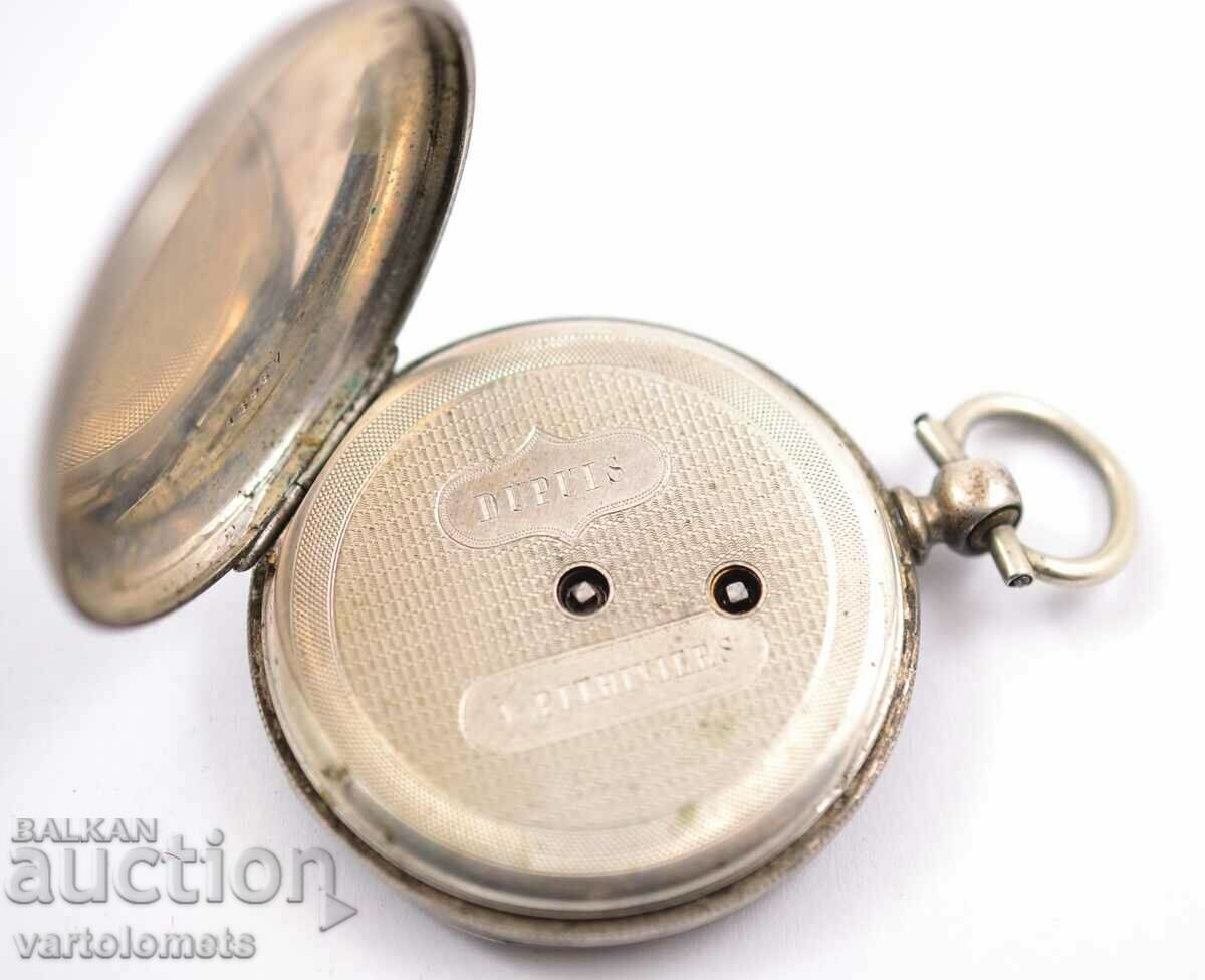 Παράδοση Αντίκα Ασημένιο Ρολόι Τσέπης - Δεν λειτουργεί Παράδοση Αντίκα Ασημένιο Ρολόι Τσέπης - Δεν λειτουργεί