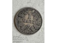 σπάνιο ασημένιο νόμισμα 1 μάρκα Γερμανία ασήμι 1908 J