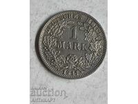 σπάνιο ασημένιο νόμισμα 1 μάρκα Γερμανία ασήμι 1911 G