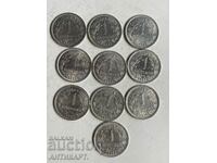 10 coins of 1 Reichsmark mark Germany 1935,6,7,8