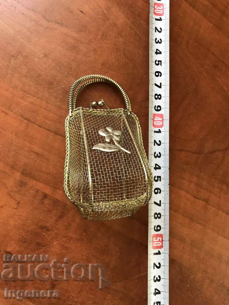 Auction  BASKET BOX JEWELRY METAL NETTING OPENLINE BEAUTY