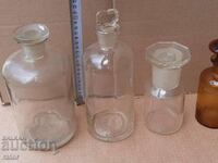 Apothecary glassware, vases, bottle, bottles - 7 pieces