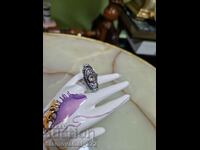 Old beautiful antique sterling silver ring 950