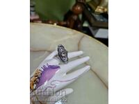 Old beautiful antique sterling silver ring 950