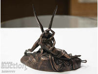 Statuette - "Cupid's kiss". Copper electroplating.