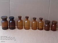 Apothecary glassware, vases, bottle, bottles - 8 pieces