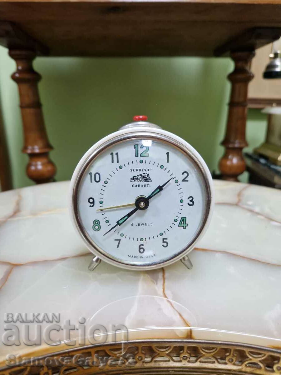 Rare Antique Collectible Serkisof Alarm Clock