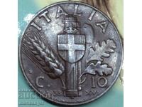 10 Centesimi 1938 Italy Fascism Victor Emmanuel III Bronze