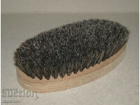 Old clothes brush 9/17 cm wooden mixed hair, excellent