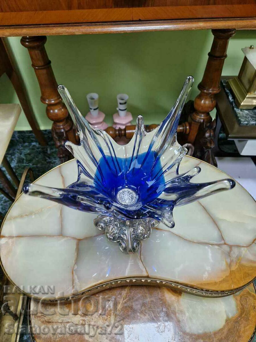 Unique antique crystal bomboniere bowl - 5