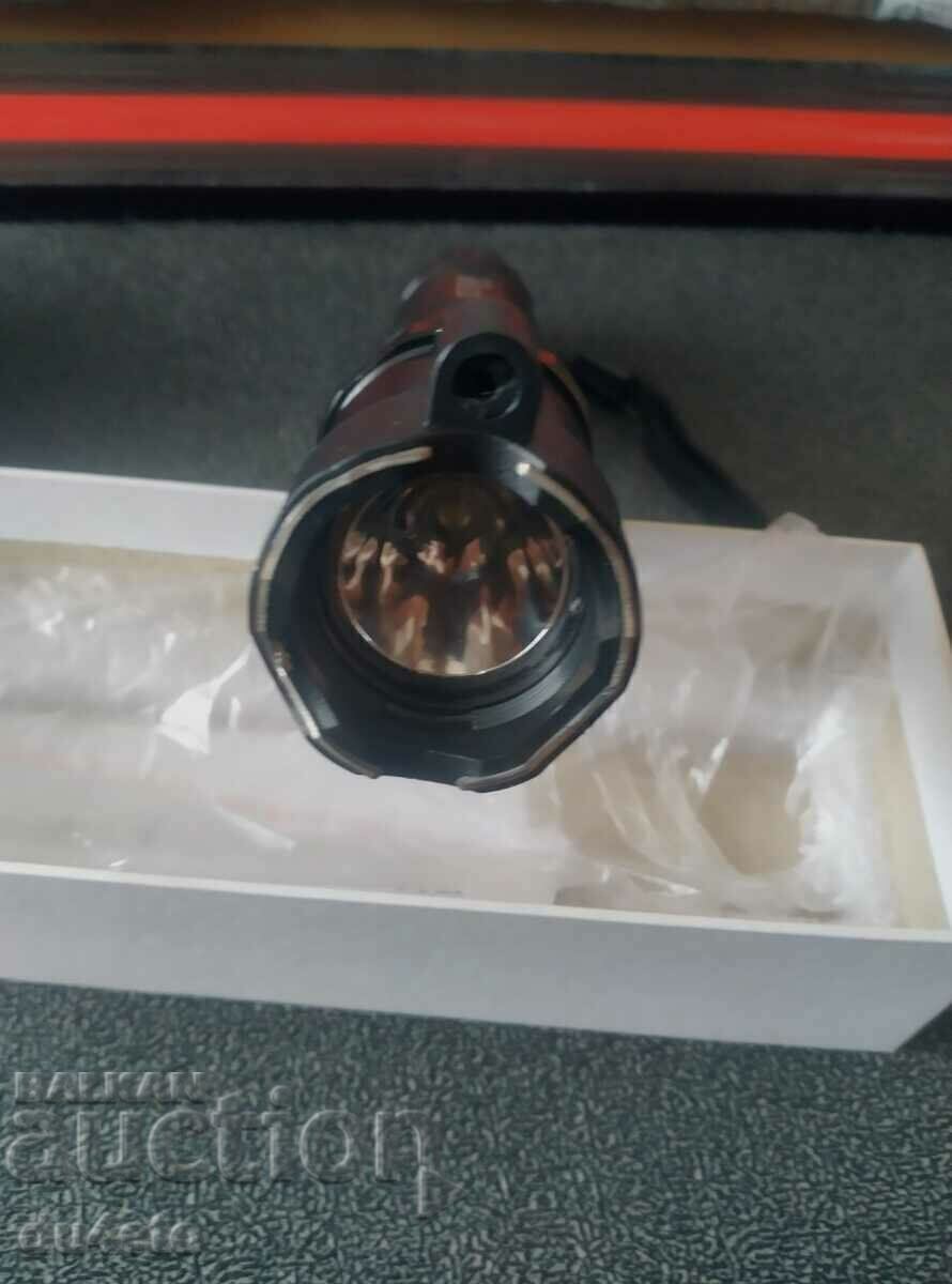 Auction Metal ice flashlight with electric shock and laser, black, Police 90000 W Auction Metal ice flashlight with electric shock and laser, black, Police 90000 W