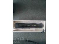 Metal ice flashlight with electric shock and laser, black, Police 90000 W