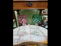A pair of great Bohemia crystal glasses
