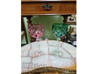 A pair of great Bohemia crystal glasses