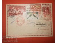 ΕΛΒΕΤΙΑ Ταξιδευμένη καρτ ποστάλ ZEPPELIN ZEPPELINNA POST 1930